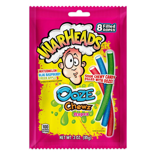 Warheads Ooze Chewz Ropes 85g